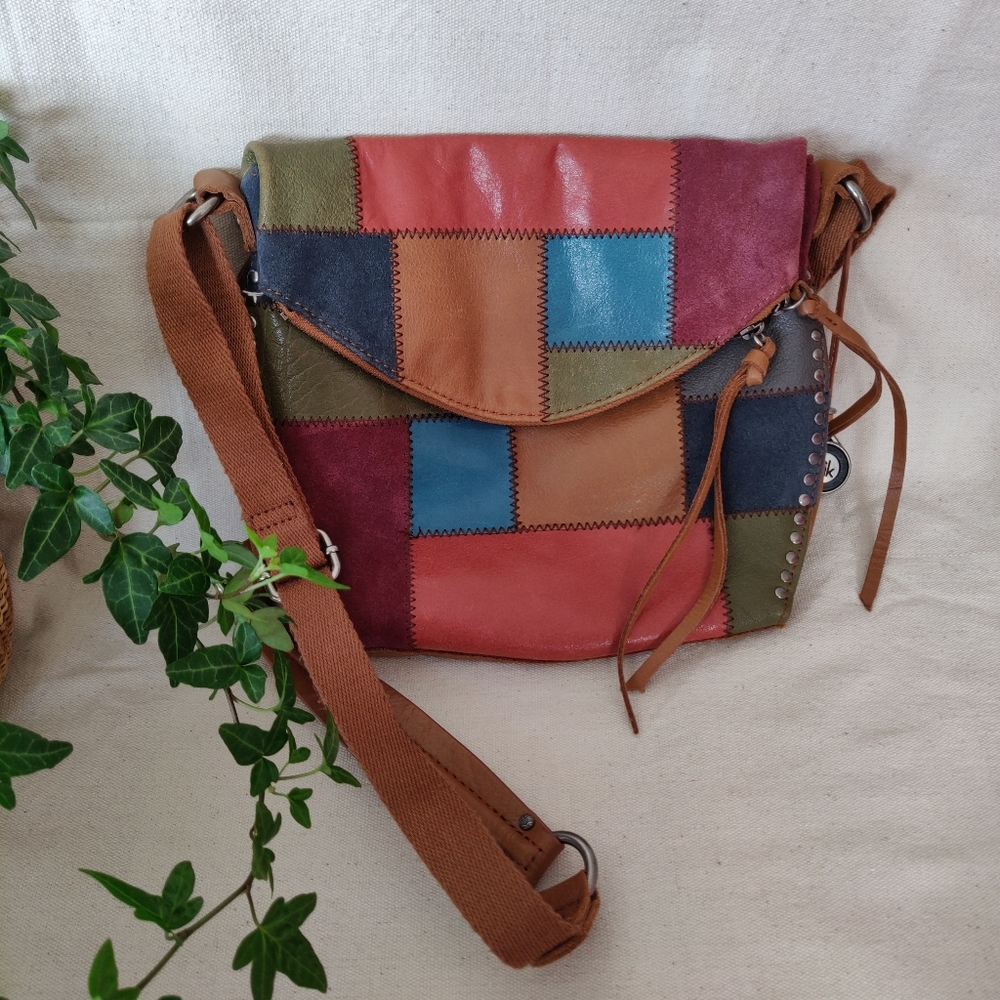 The Sak patchwork crossbody leather bag